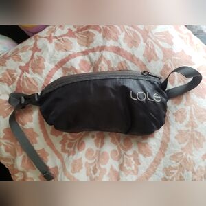 Lole Charcoal and Black Waist Bag